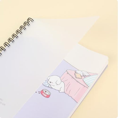 Sleeping Dog PP Cover Spring Notebook