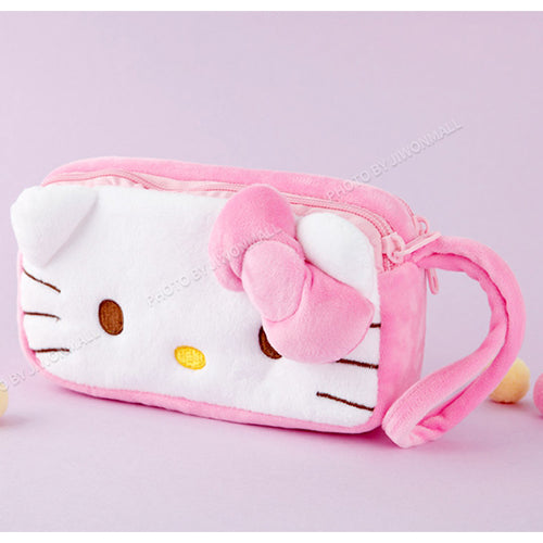 Kashi City Hello Kitty Rectangular Pencil Pouch with Handle Pink