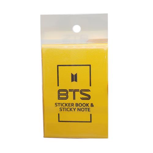 Bts 4-Section Sticker Book & Sticky Note Memo Pad