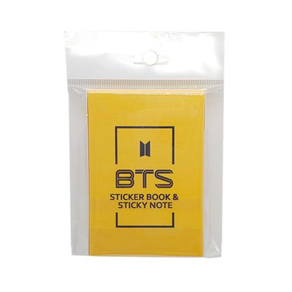 Bts 4-Section Sticker Book & Sticky Note Memo Pad