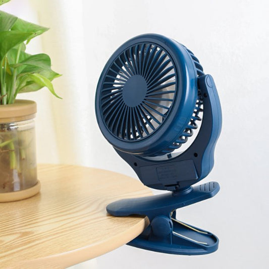 Portable USB Table Fan Clip-On Type Rechargeable Cooling Mini Desk Fan 360 Degree