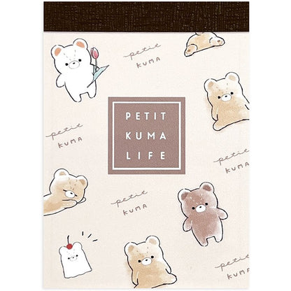 Bear Kuma Life Chirashi Mini Notepad