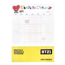 BT21 Monthly Diary Sticker