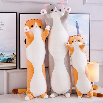 Long Body Cat Pillows Plush