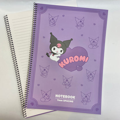 Sanrio Characters One Ring Notebook - Kuromi