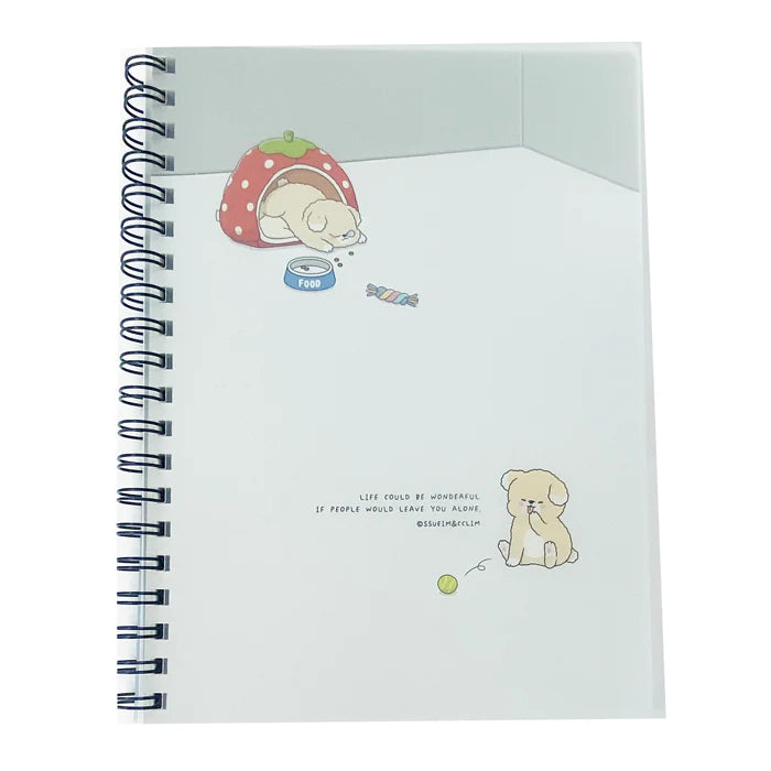 Sleeping Dog PP Cover Spring Notebook