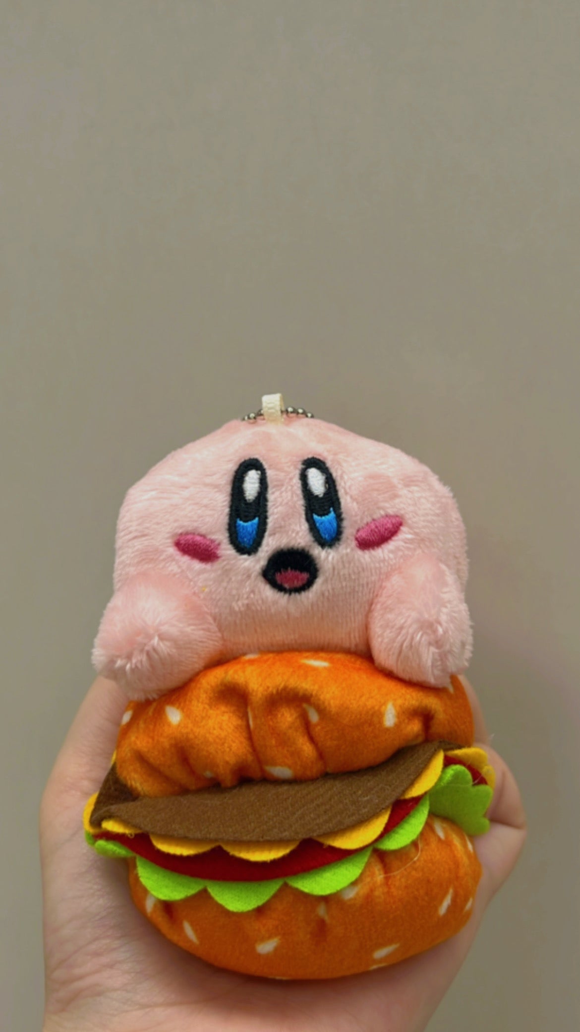 Kirby Burger Plushies Keychain