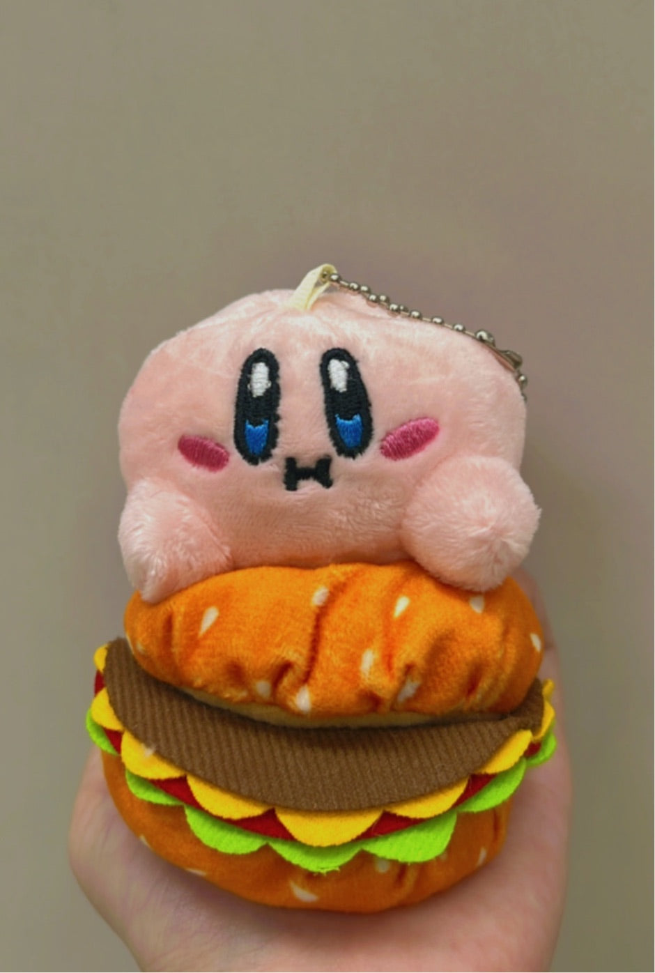 Kirby Burger Plushies Keychain