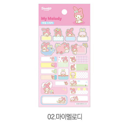 Sanrio Characters Name Stickers