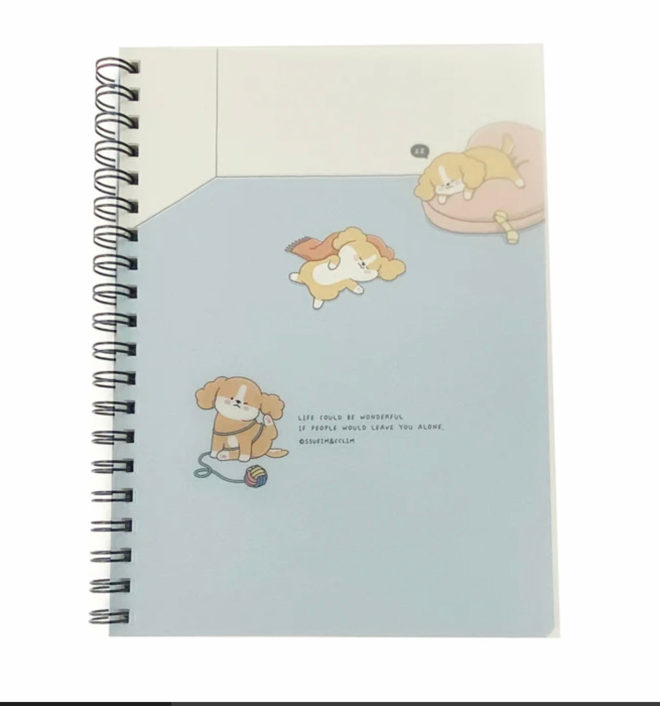 Sleeping Dog PP Cover Spring Notebook