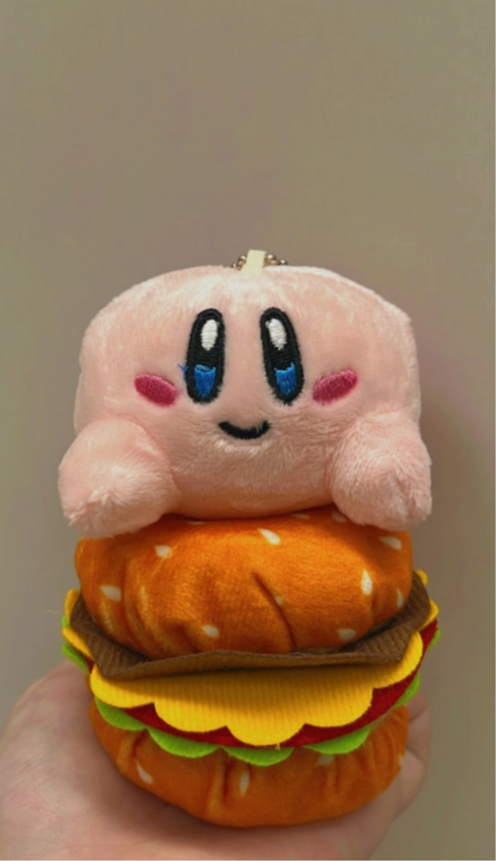 Kirby Burger Plushies Keychain