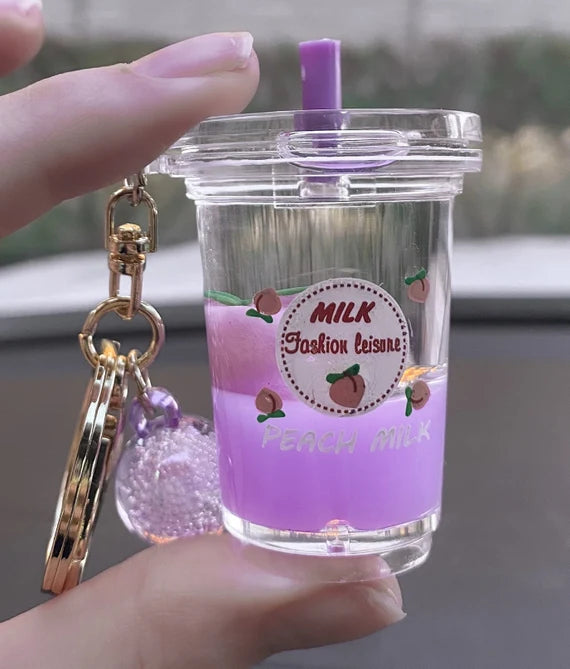 Peach Milk Tea Keychain