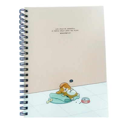 Sleeping Dog PP Cover Spring Notebook