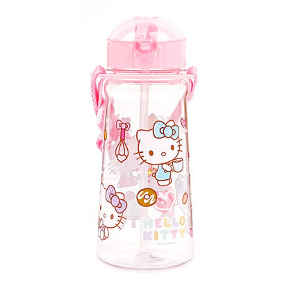 Hello Kitty Premium Water Bottle With Straw 18cm x 7.5cm