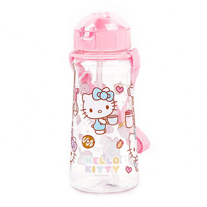 Hello Kitty Premium Water Bottle With Straw 18cm x 7.5cm