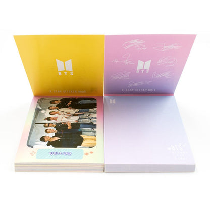 Bts 4-Section Sticker Book & Sticky Note Memo Pad